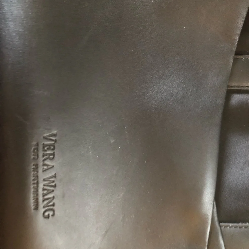 Vera Wang for Hartmann leather nylon hard rimmed carry bag overnight bag